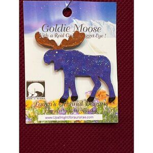 Costume jewelry moose pin